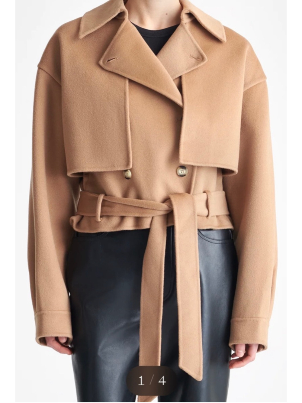 Nanushka Satoyo Wool Blend Utility Jacket in Beige/Camel M NWT!